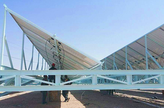 Solución del sistema de generación de energía solar conectado a la red 55kw en Afganistán