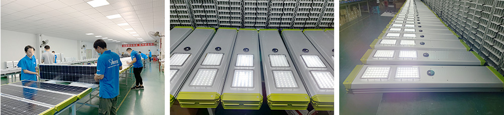 La producción de la luz de calle solar de doble cara del panel solar (SL-X)