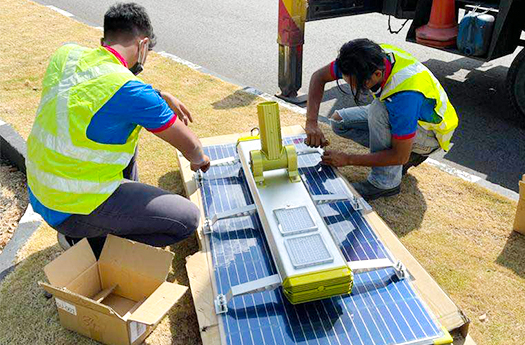 Proyecto de luz solar de doble cara del panel solar de 150W en Malasia