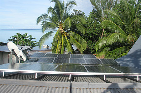 Sistema de techo inclinado fuera de la red solar de 8KW EN LA Polinesia Francesa