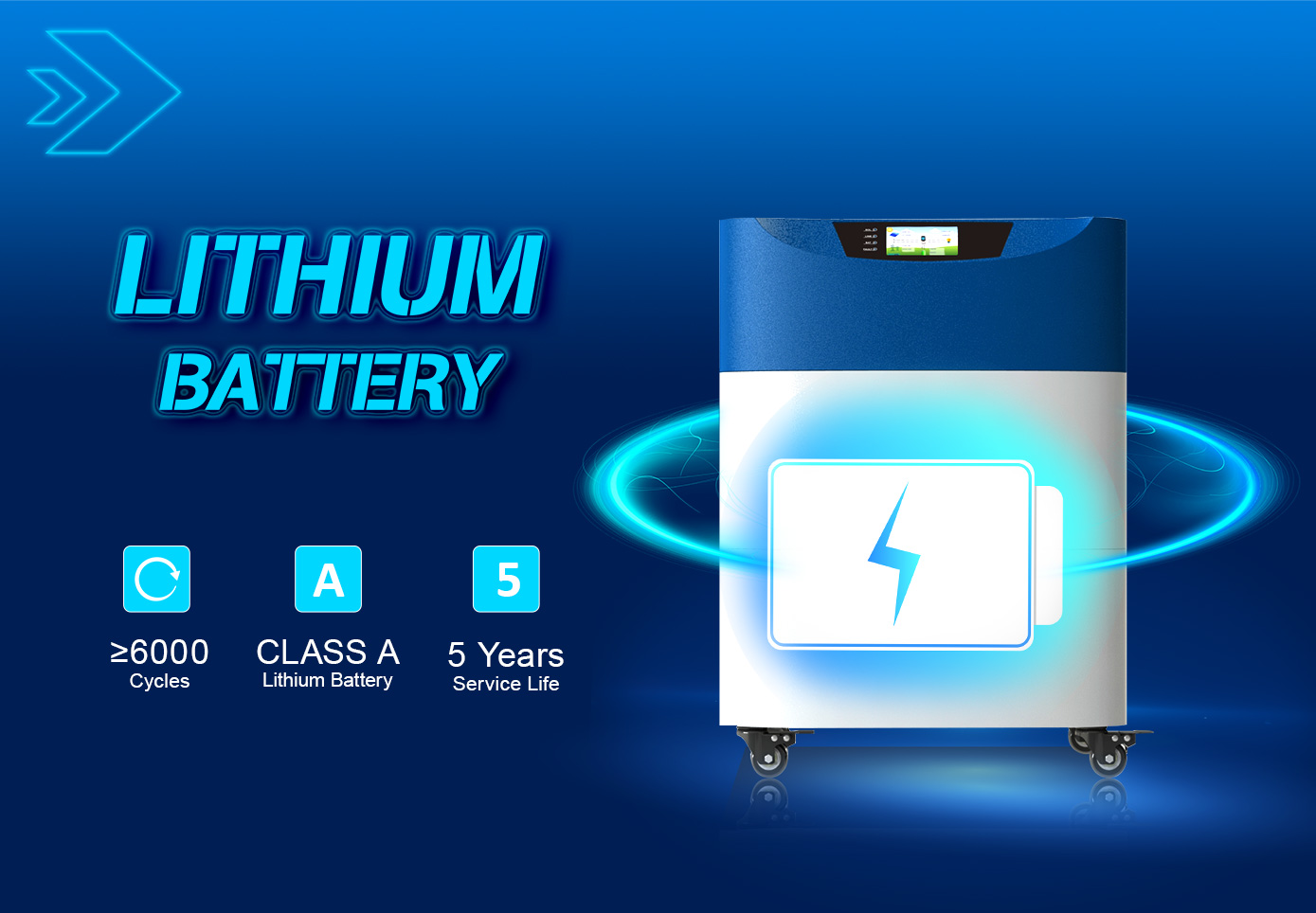 Batería de litio incorporada de 6000 ciclos nueva y tiene una vida útil de 5 años.