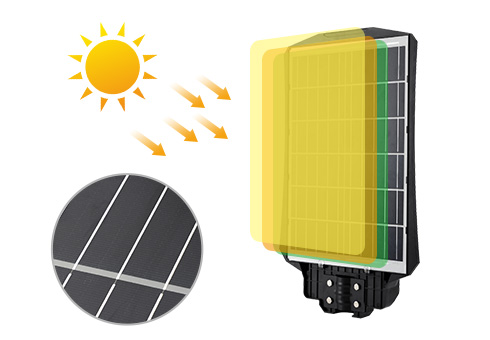 Usando paneles solares de alta conversión, la eficiencia de conversión de los paneles solares es tan alta como 22%, lo que puede garantizar el consumo diario de electricidad.