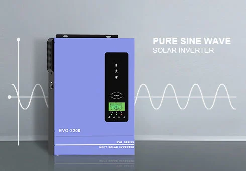 Controlador incorporado 80A MPPT, inversor solar de onda sinusoidal pura, factor de potencia de salida 1.