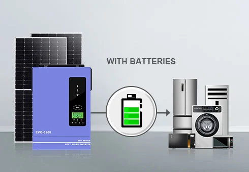 No se puede usar solo para suministrar la carga con paneles solares o electricidad de la ciudad, debe usarse con una batería.