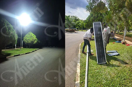 Proyecto piloto de iluminación solar de calle de Nigeria
