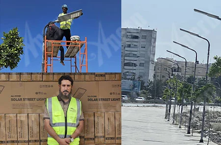470 conjuntos del proyecto de pista de atletismo de alumbrado solar en Libia