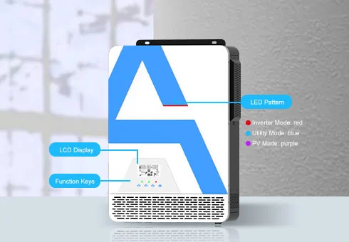 Operación LCD conveniente, puede configurar parámetros a través del panel LCD fácilmente para mejorar el rendimiento del inversor.