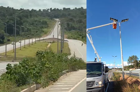 Brasil 2.000 conjuntos de AN-SL-X Proyecto de alumbrado solar urbano de la carretera principal