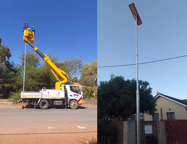 Luz de calle LED solar integrada todo en uno