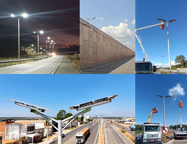 Luz de calle del panel solar