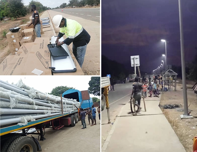 Luz de calle LED solar integrada