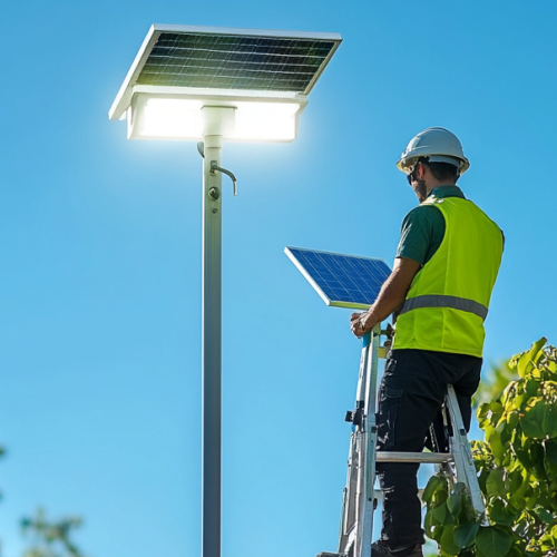 solar powered street lighting system