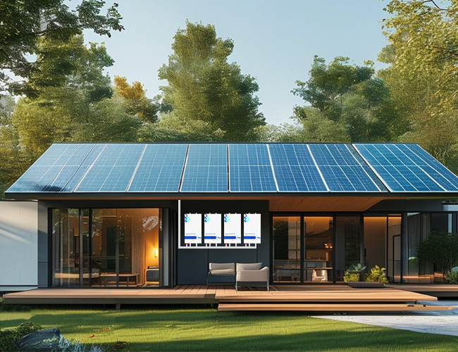 Montaje de pared de batería solar