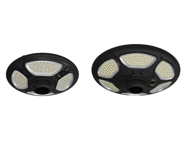 Luces solares redondas de jardín
