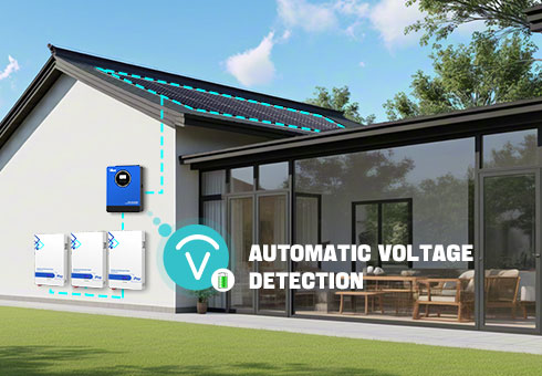Detección automática de voltaje: es necesario realizar ajustes manuales No: el inversor identifica inteligentemente el voltaje de la batería y se adapta en consecuencia.
