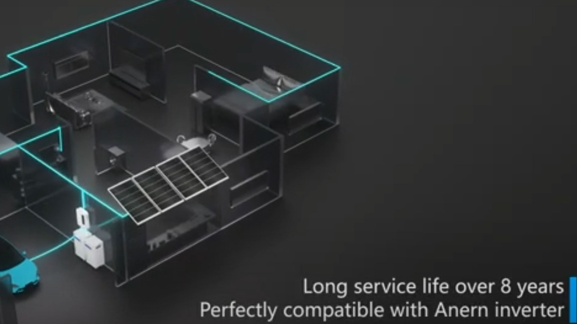 Batería de litio solar LiFePO4 montada en la pared 100Ah 200Ah 300Ah 25,6 V 51,2 V (AN-NPRO)
