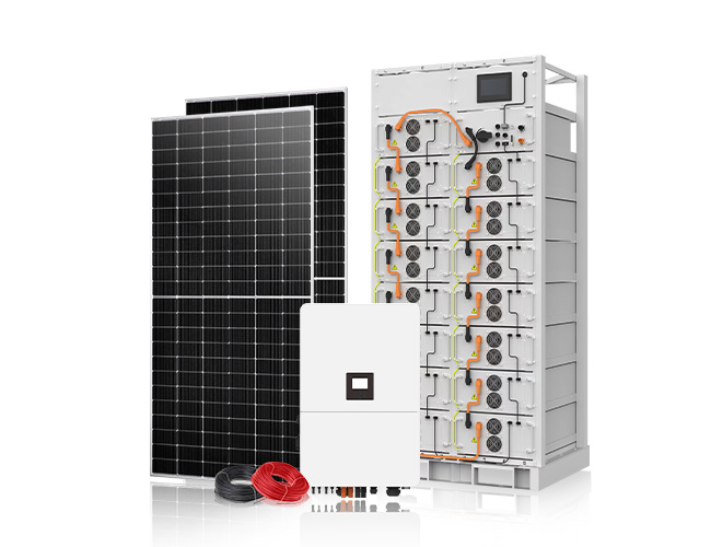 Sistema de energía solar híbrido comercial fuera de la red 30KW / 50KW / 80KW / 100KW con inversor DEYE