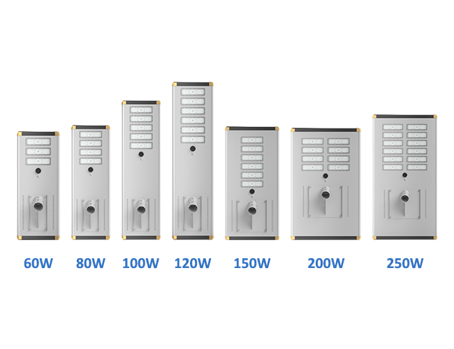 Farola solar todo en uno 60W 80W 100W 120W 150W 200W 250W
